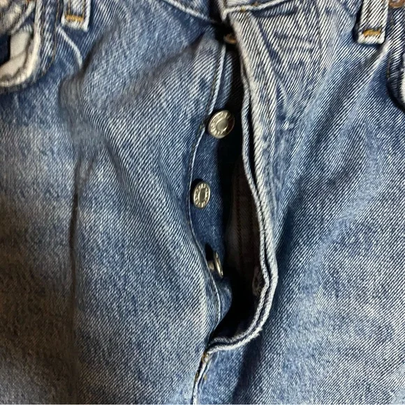 Agolde Fran Low Slung Straight Jeans Women’s 28 Intervention Button Fly Relaxed - Picture 8 of 12